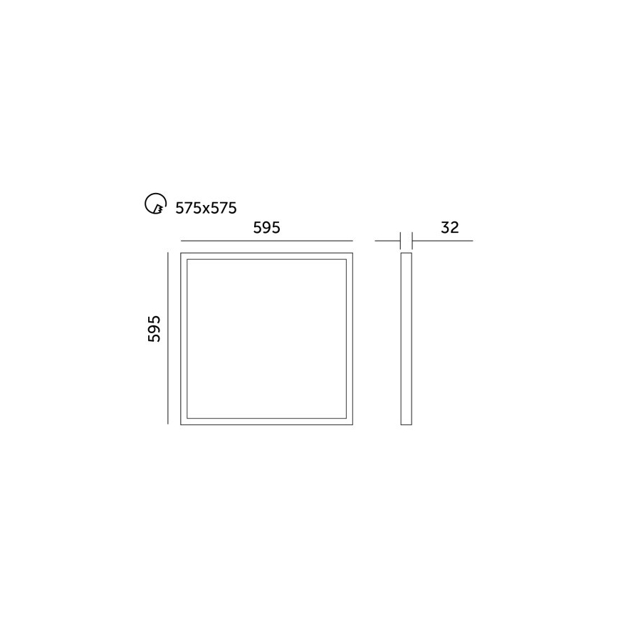LED Stmievateľný podhľadový panel CAPRI LED/25/36/40W/230V 3000/4000/5700K IP44 60x60 cm