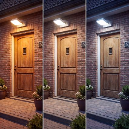 LED Stmievateľné vonkajšie nástenné svietidlo LED/12/18/24W/230V 3000/4000/6500K IP54 biela