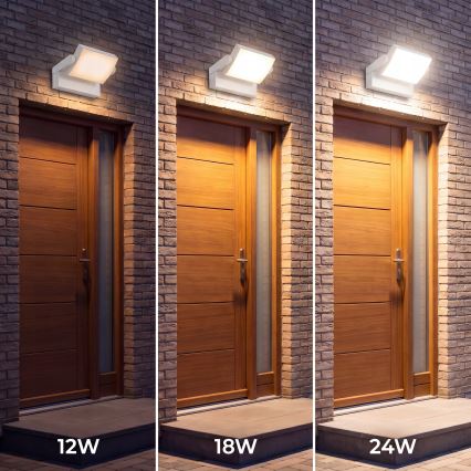 LED Stmievateľné vonkajšie nástenné svietidlo LED/12/18/24W/230V 3000/4000/6500K IP54 biela