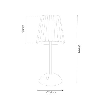 LED Stmievateľná dotyková nabíjacia stolná lampa ELBA LED/1,6W/800 mAh matný chróm/číra