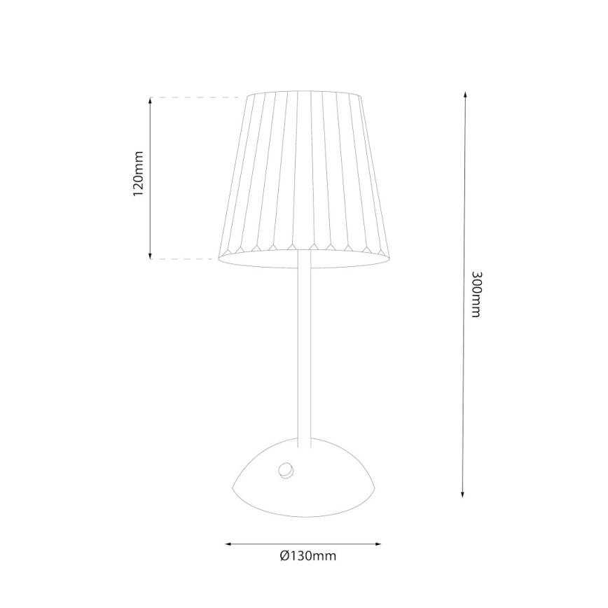 LED Stmievateľná dotyková nabíjacia stolná lampa ELBA LED/1,6W/800 mAh matný chróm/číra