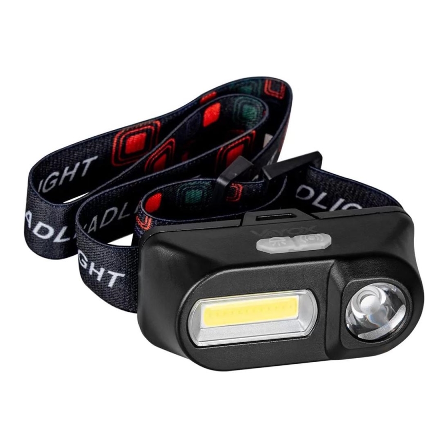 LED Stmievačná nabíjacia čelovka 2xLED/5V IP44 210 lm 2000 mAh