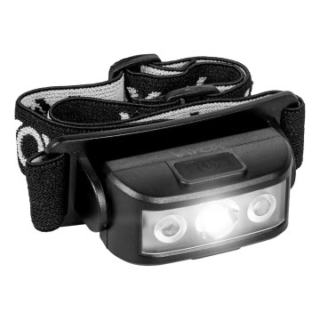LED Stmievačná nabíjacia čelovka 3xLED/5V IPX4 100 lm 1200 mAh