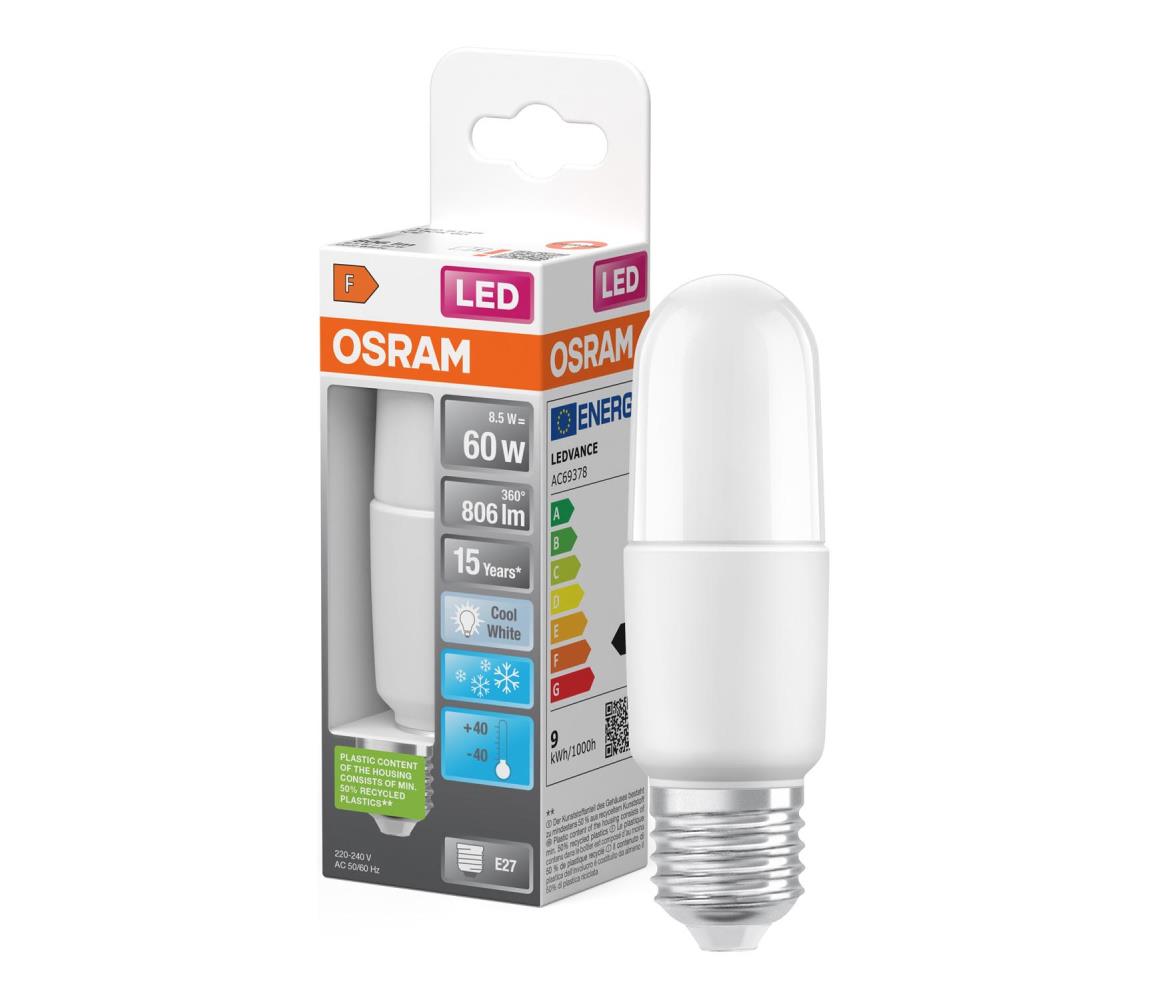 LED stmievaľná žiarovka STICK E27/8,5W/230V 4000K - Osram 4058075059177