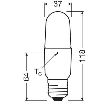 LED stmievaľná žiarovka STICK E27/8,5W/230V 4000K - Osram