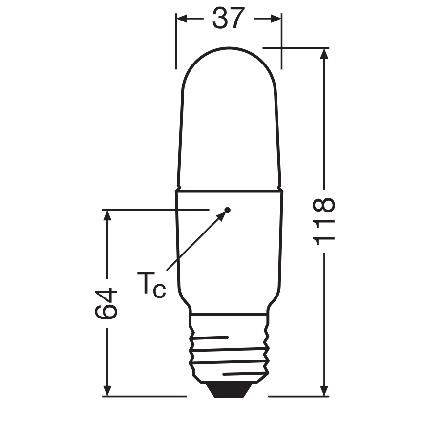 LED stmievaľná žiarovka STICK E27/8,5W/230V 4000K - Osram