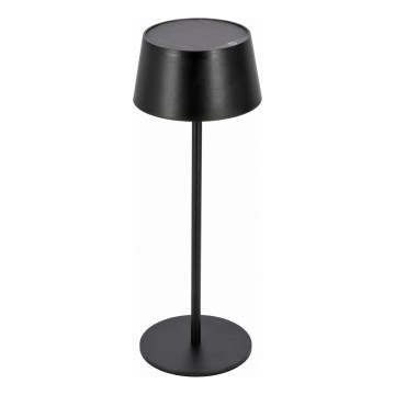 LED Stmievaná dotyková solárna lampa LED/3W/5V USB 1800 mAh IP44 čierna