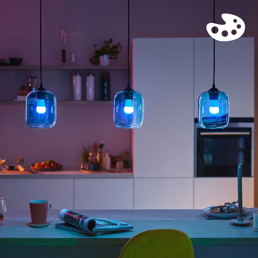 LED RGB stmievateľná žiarovka Philips SMART P45 E14/4,9W/230V 2200-6500K CRI 90