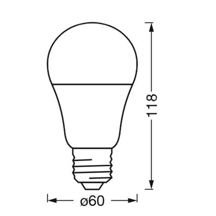 LED Stmievateľná antibakteriálna žiarovka A40 E27/9W/230V Wi-Fi - Ledvance