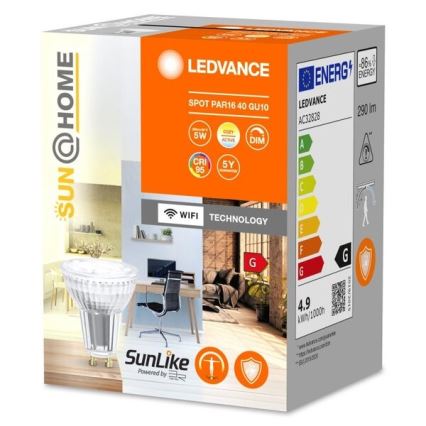 LED Stmievateľná antibakteriálna žiarovka PAR16 GU10/4,9W/230V Wi-Fi - Ledvance