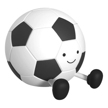 LED Stmievaťelná detská dotyková lampa FUTBAL LED/2W/5V USB 1200 mAh biela/čierna