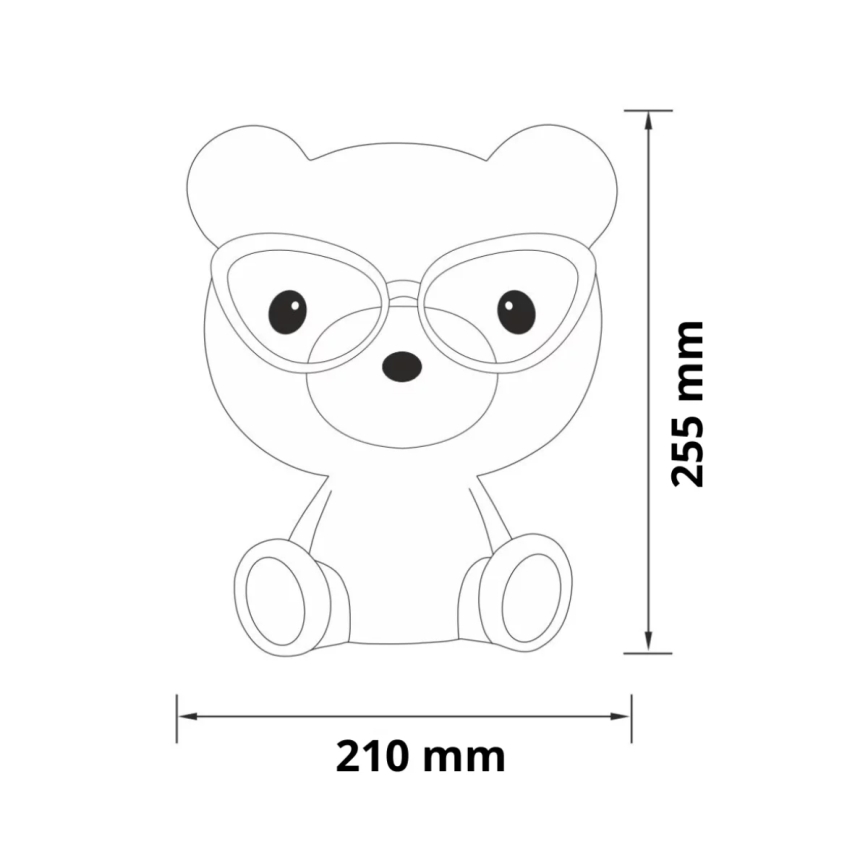 LED Stmievateľná detská nočná lampička LED/2,5W medveď modrý