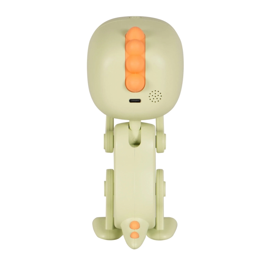 LED RGBW Stmievateľná detská nočný lampička s budíkom ROBOT LED/1W/5V 1200 mAh