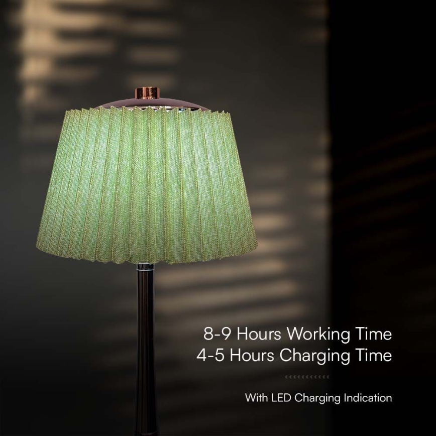 LED Stmievateľná nabíjacia dotyková stolná lampa LED/1,5W/5V 3000/4000/6000K 1800 mAh zelená
