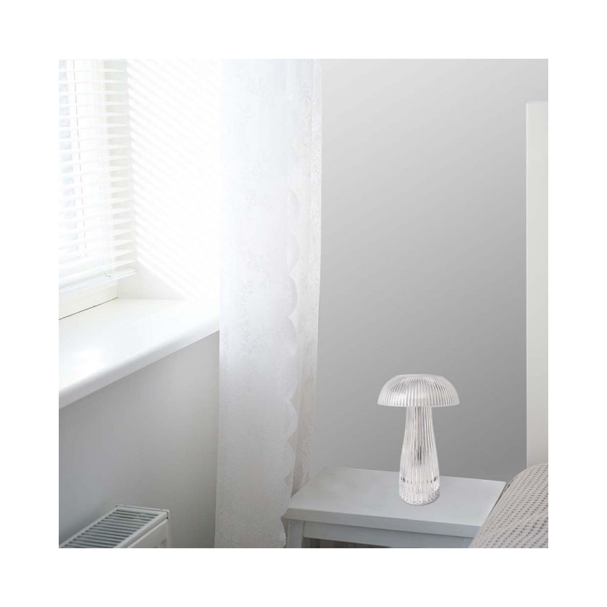 LED Stmievateľná dobíjacia dotyková stolná lampa LED/1W/5V 3000-6000K 1800 mAh číra