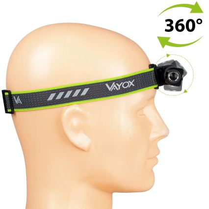 LED stmievateľná nabíjateľná čelovka s červeným svetlom 3v1 LED/10W/5V IP66 500 lm 800 mAh