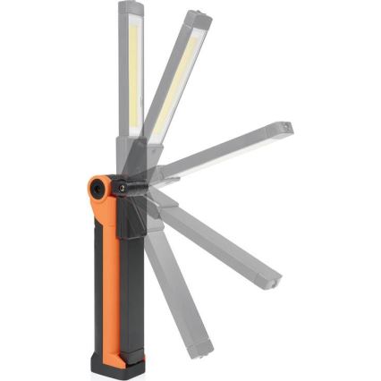 LED stmievateľné nabíjateľné pracovné svietidlo LED/3W/5V 6500K 2000 mAh oranžová/čierna