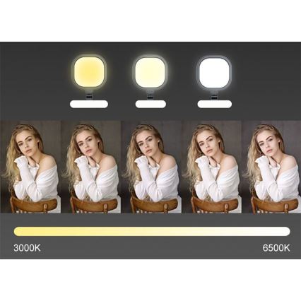 LED Stmievateľná dotyková flexibilná stolná lampa POINTIQ LED/15W/230V 3000-6500K CRI 96 čierna