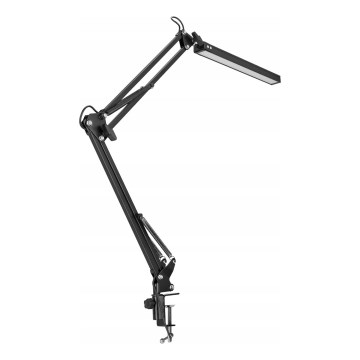 LED Stmievateľná dotyková flexibilná stolová lampa s klipom LED/10W/5/230V 3000/4000/6000K čierna