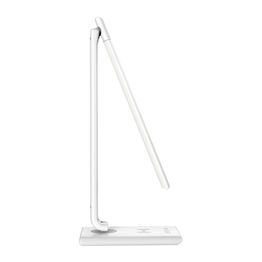 LED Stmievateľná dotyková stolná lampa s bezdrôtovým nabíjaním MEGGIE LED/8W/230V + USB