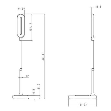 LED Stmievateľná dotyková stolná lampa s bezdrôtovým nabíjaním OCTAVIA LED/7W/230V biela