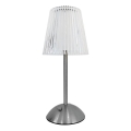 LED Stmievateľná dotyková nabíjacia stolná lampa ELBA LED/1,6W/800 mAh matný chróm/číra