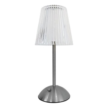LED Stmievateľná dotyková nabíjacia stolná lampa ELBA LED/1,6W/800 mAh matný chróm/číra