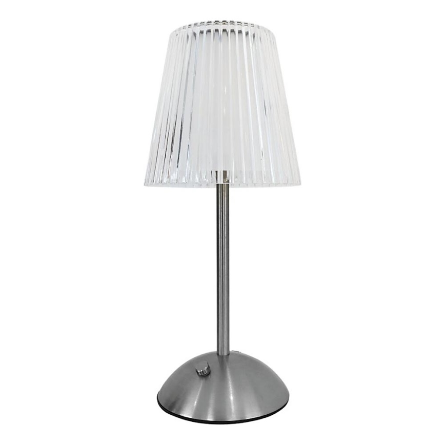 LED Stmievateľná dotyková nabíjacia stolná lampa ELBA LED/1,6W/800 mAh matný chróm/číra