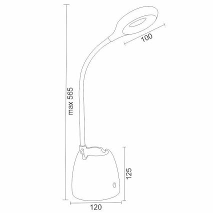 LED Stmievateľná dotyková stolná lampa ALEXA LED/5W/230V