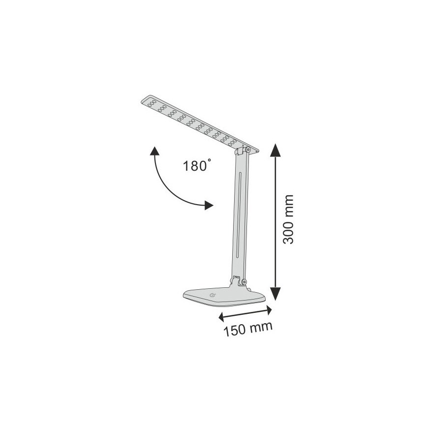 LED Stmievateľná dotyková stolná lampa JOWI LED/8W/230V čierna