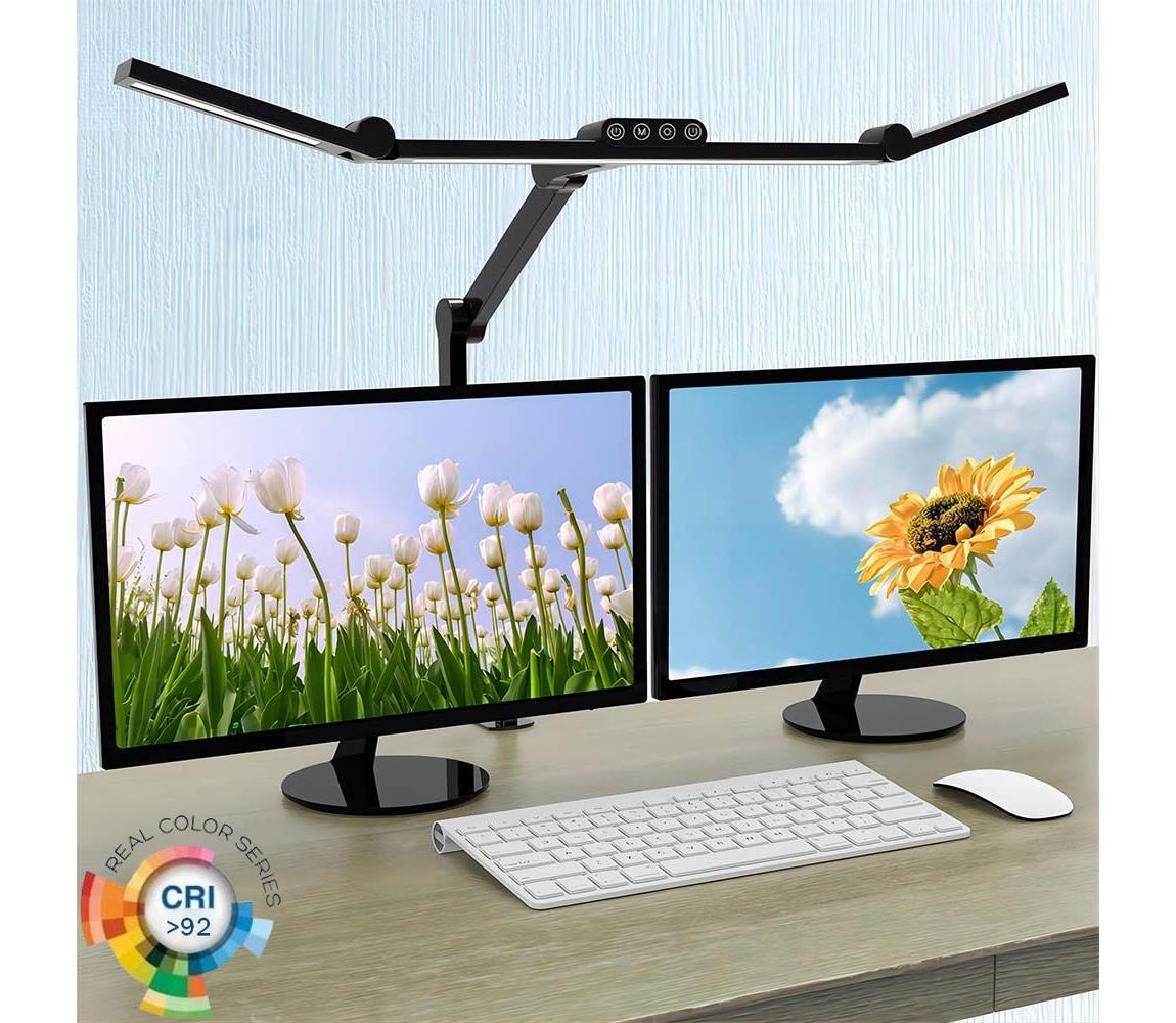 LED Stmievateľná dotyková stolná lampa LED/24W/230V 3000-6500K CRI 92 čierna 4739993