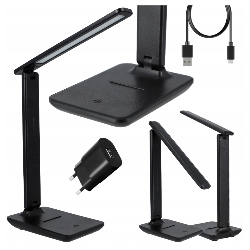 LED Stmievateľná dotyková stolná lampa LED/6W/230V 3000/4000/6000K čierna