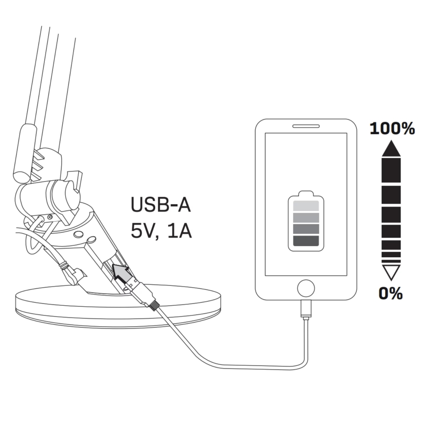LED Stmievateľná dotyková stolná lampa OPTIMUM LED/7W/230V USB 3000/4000/6000K strieborná