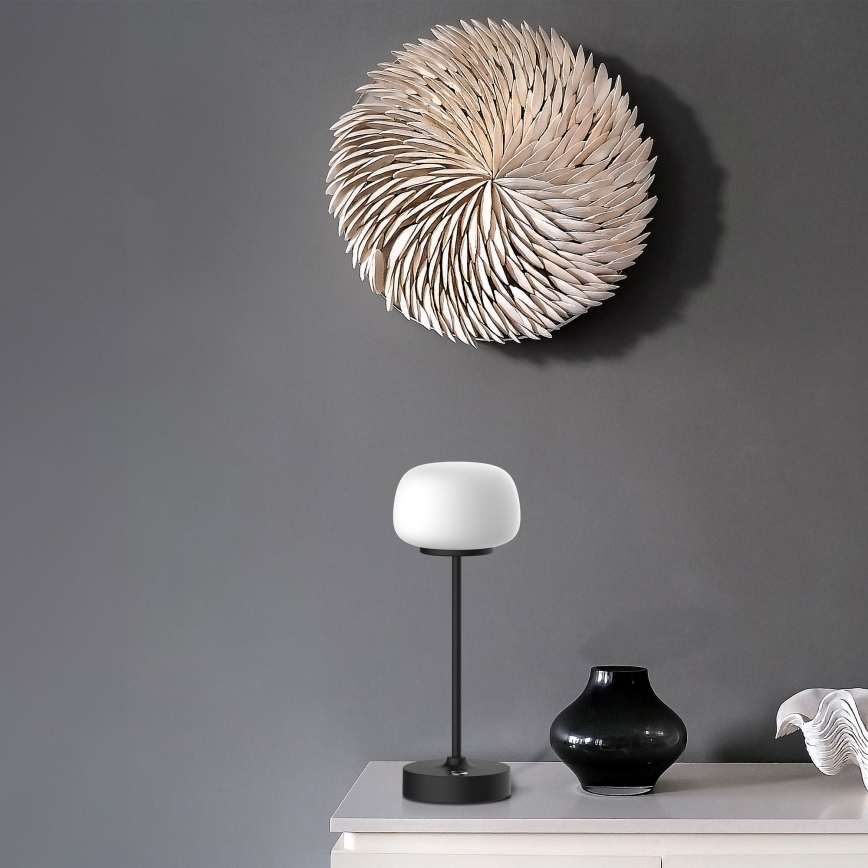 LED Stmievateľná dotyková stolná lampa RIMINI LED/2W/5V USB 2000 mAh čierna/biela