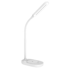 LED Stmievateľná dotyková stolná lampa s bezdrôtovým nabíjaním OCTAVIA LED/7W/230V biela