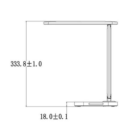 LED Stmievateľná dotyková stolná lampa s USB konektorom KIARA LED/7W/230V čierna