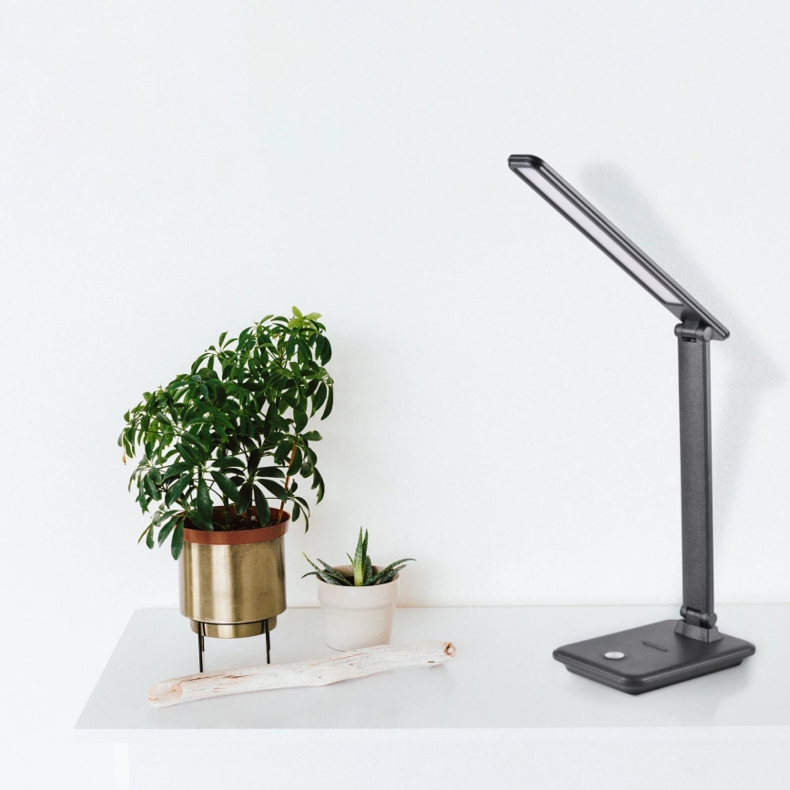 LED Stmievateľná dotyková stolná lampa VINTO LED/8W/230V čierna