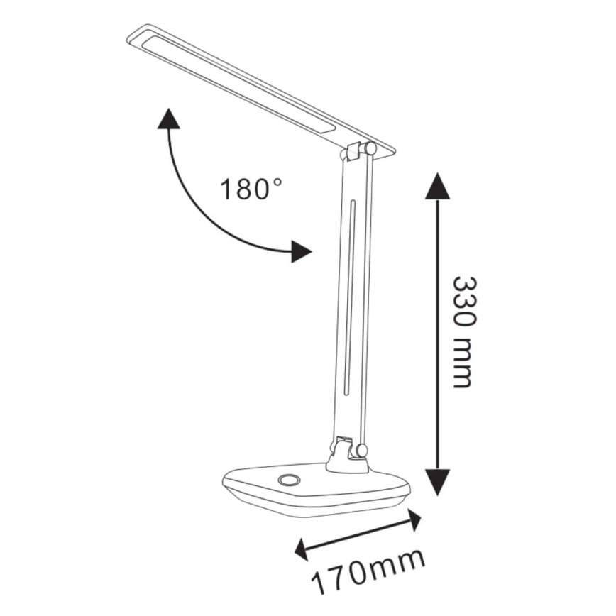 LED Stmievateľná dotyková stolná lampa VINTO LED/8W/230V čierna