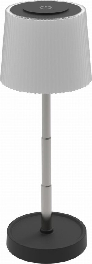 LED stmievateľná dotyková vonkajšia nabíjateľná stolná lampa LED/2W/5V IP44 1200 mAh sivá