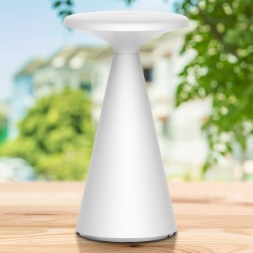 LED Stmievaťelná dotyková vonkajšia stolová lampa PAROS LED/1,8W/5V USB 1800 mAh IP44 biela