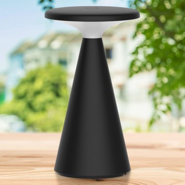 LED stmievateľná dotyková vonkajšia stolová lampa PAROS LED/1,8W/5V USB 1800 mAh IP44 čierna
