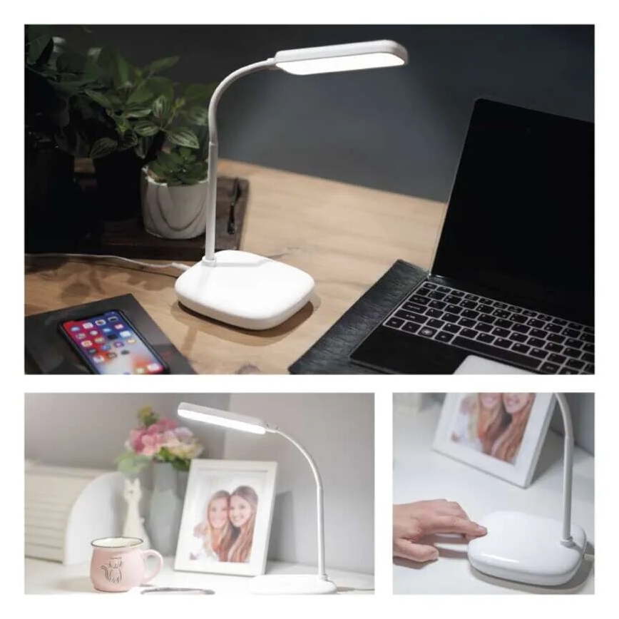 LED Stmievateľná flexibilná stolná lampa LED/12W/230V 3000K/4000K/6500K biela