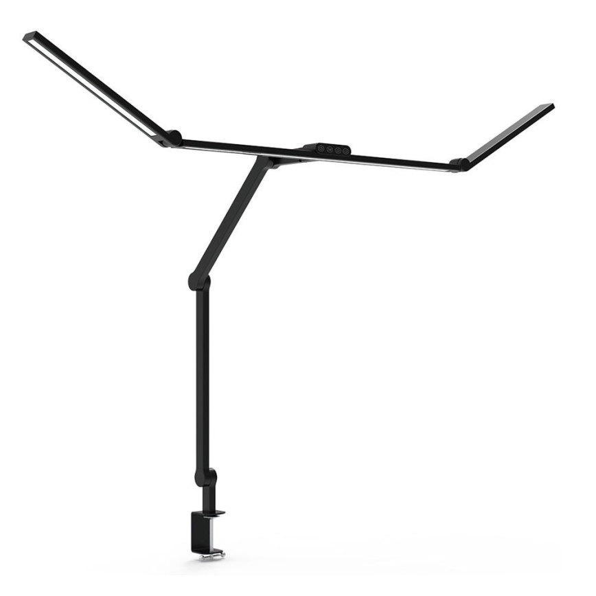 LED Stmievateľná dotyková flexibilná stolná lampa POINTIQ LED/36W/230V 3000-6500K CRI 92 čierna