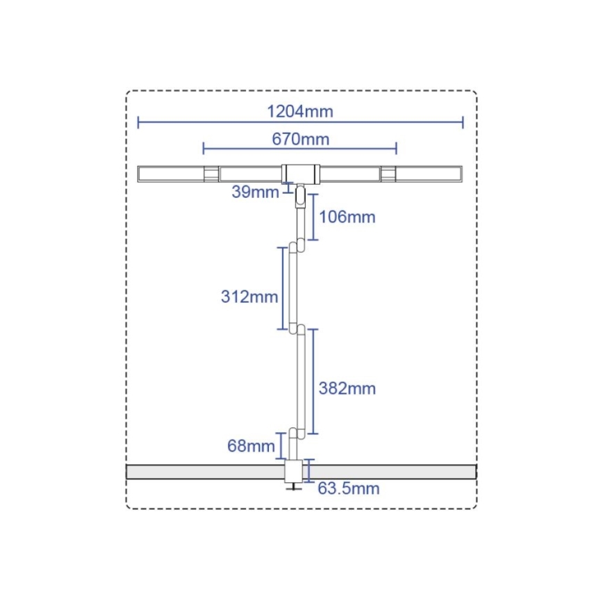 LED Stmievateľná dotyková flexibilná stolná lampa POINTIQ LED/36W/230V 3000-6500K CRI 92 čierna