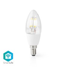 LED Stmievateľná inteligentná žiarovka C37 E14/5W/230V
