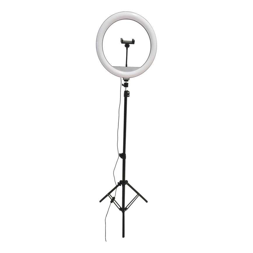 LED Stmievateľná lampa so statívom a držiakom na vlogovanie LED/15W/5V 2700-6500K