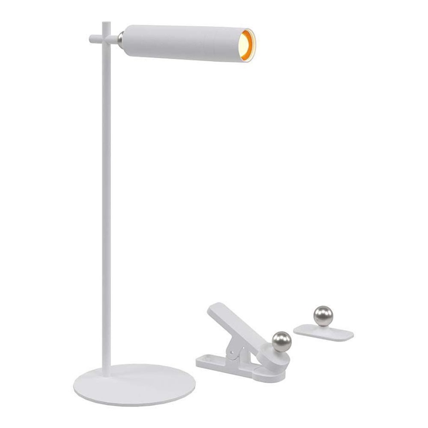 LED Stmievateľná magnetická dobíjecia stolná lampa 3v1 LED/3W/5V 4000K 1500 mAh biela