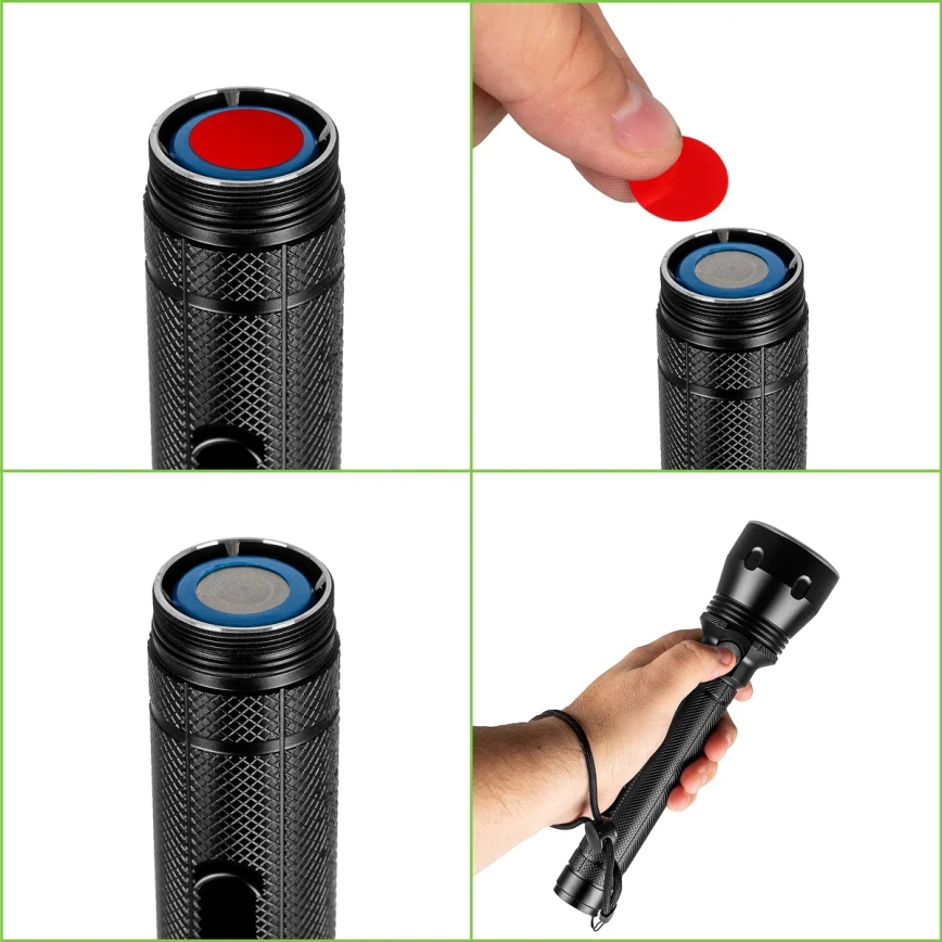 LED Stmievateľná nabíjacia baterka LED/20W/5V IPX5 1570 lm 8400 mAh