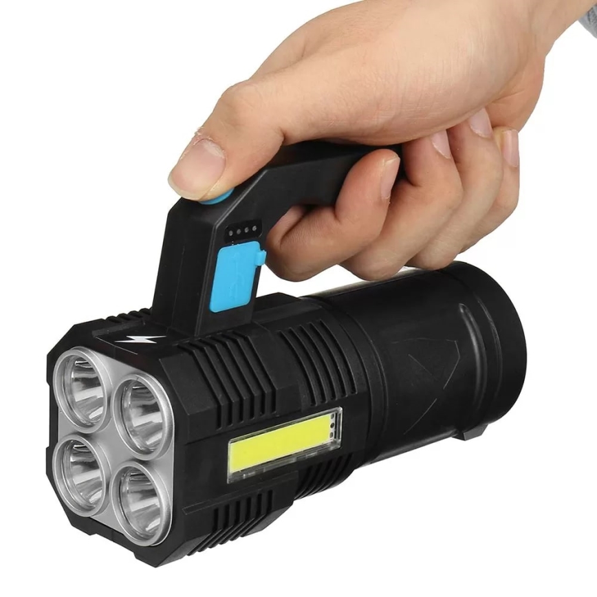 LED Stmievateľná nabíjacia baterka LED/5V IPX4 250 lm 1200 mAh