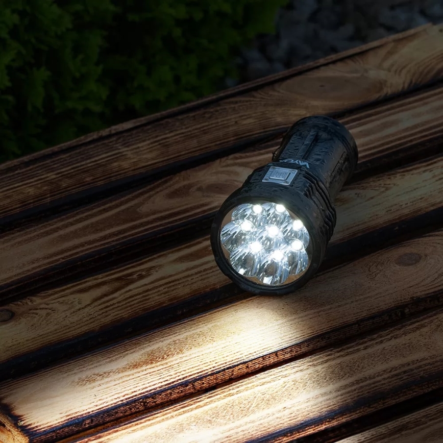 LED Stmievateľná nabíjacia baterka LED/5V IPX4 600 lm 1200 mAh